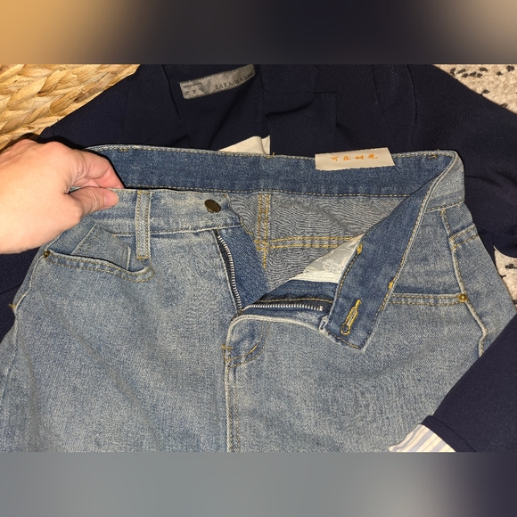 Jeans brand denim midi skirt. Says large, looks more like small fit. - Picture 3 of 12